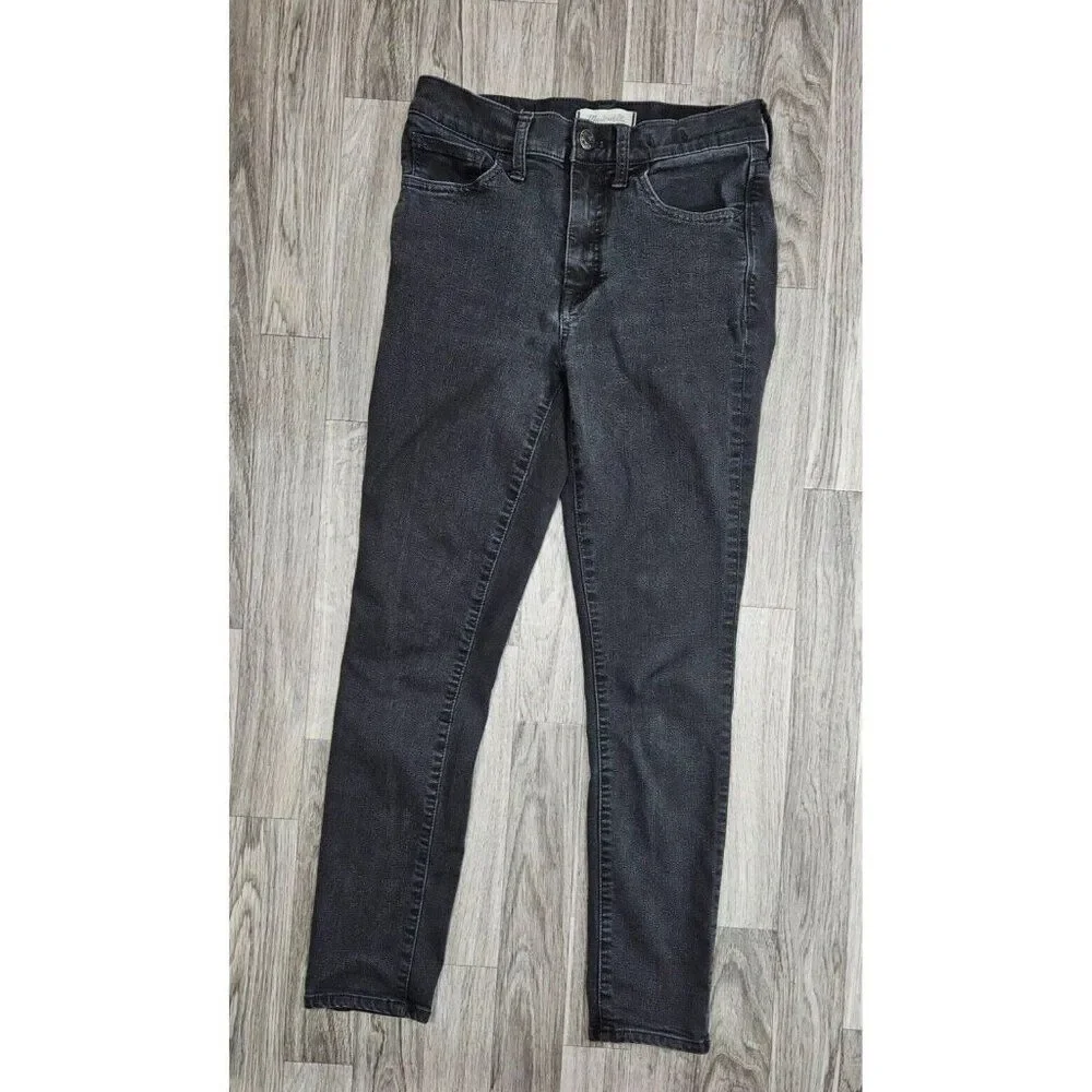Madewell‎ Womens Size 27 Road Tripper Black Grey Skinny Denim Jeans